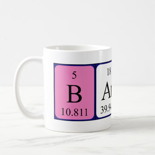 Barbara periodic table name mug (Left)