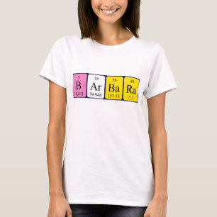 Barbara periodic table name shirt
