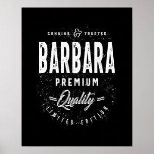 Barbara Personalised Name Birthday Gift Poster