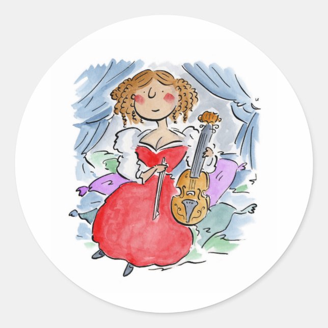 Barbara Strozzi Classic Round Sticker (Front)