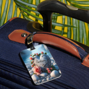 Barbara's Heart by the Lake Luggage Tag