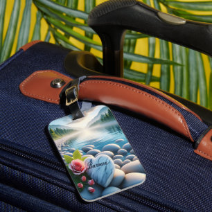 Barbara's Heart by the River Luggage Tag