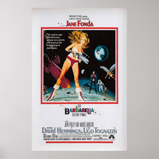 Barbarella Movie Poster Vintage Jane Fonda Giclée (Front)