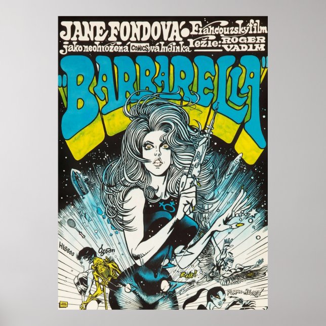Barbarella  Vintage Czech Movie Poster (Front)