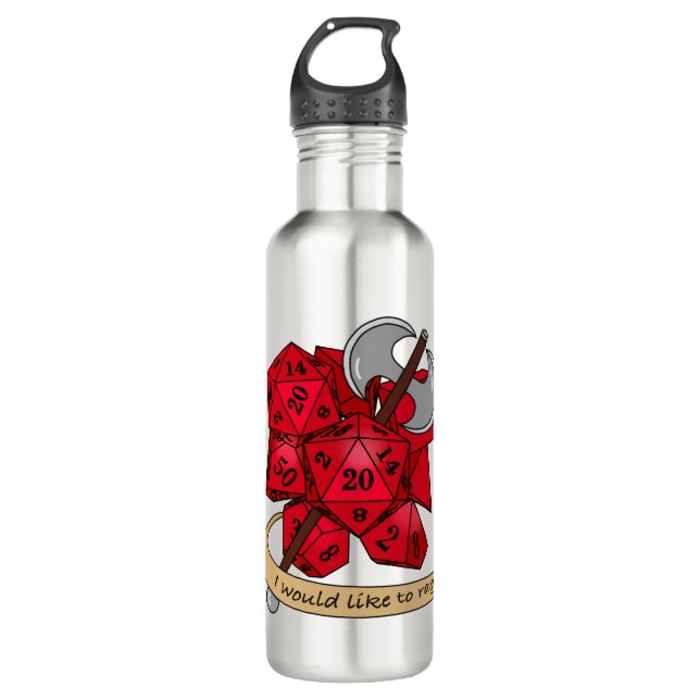 Barbarian Dice Design 710 Ml Water Bottle (Front)