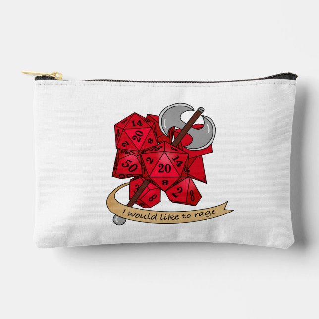 Barbarian Dice Design Accessory Pouch (Front)