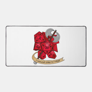 Barbarian Dice Design Desk Mat