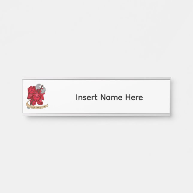 Barbarian Dice Design Door Sign (Front)