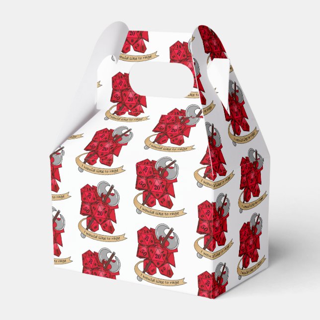Barbarian Dice Design Favour Box (Front Side)