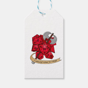 Barbarian Dice Design Gift Tags
