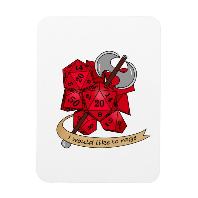 Barbarian Dice Design Magnet (Vertical)
