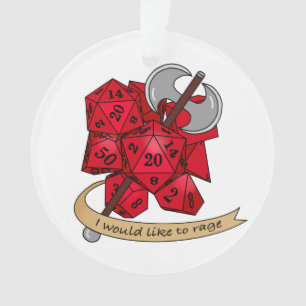 Barbarian Dice Design Ornament
