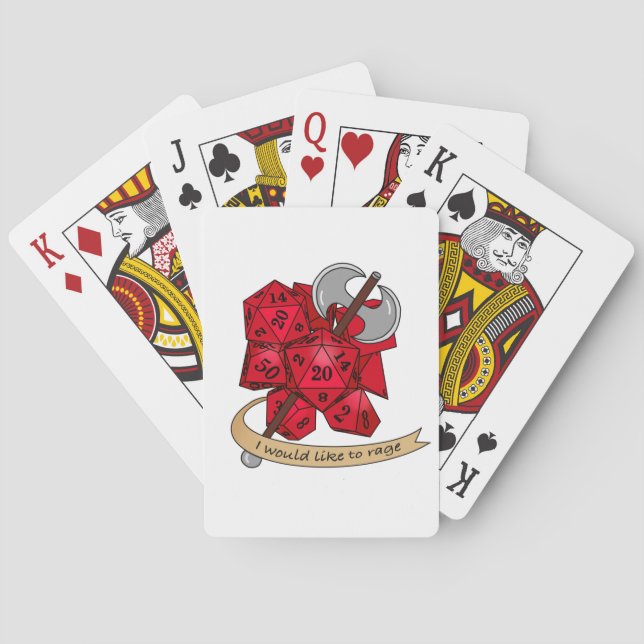 Barbarian Dice Design Playing Cards (Back)