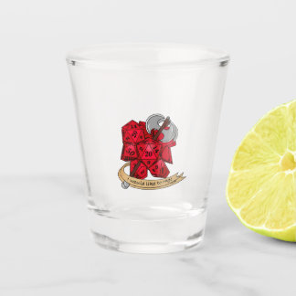 Barbarian Dice Design Shot Glass