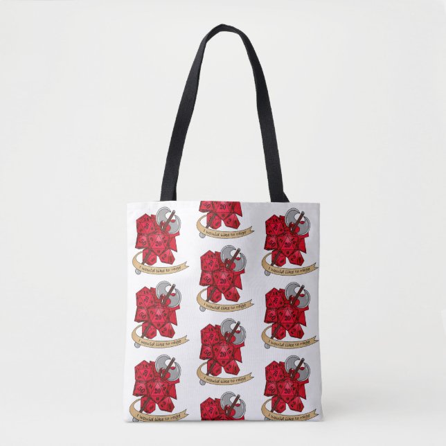 Barbarian Dice Design Tote Bag (Front)
