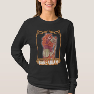 Barbarian Dungeons And Bears Nerd Geek Bear Rpg Di T-Shirt