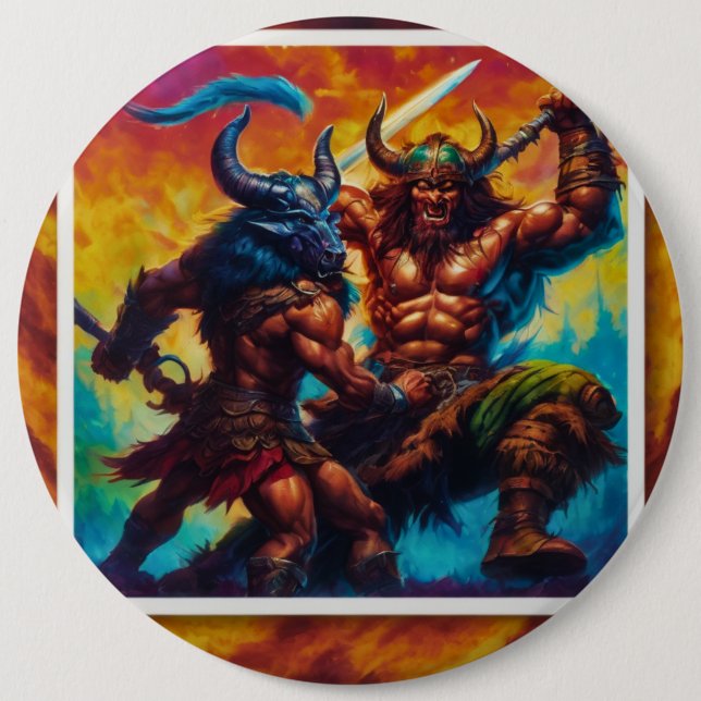 Barbarian King Fight Button (Front)