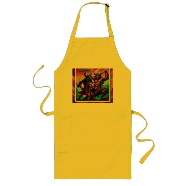 Barbarian King Fight Long Apron (Front)