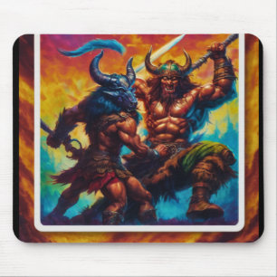 Barbarian King Fight Mouse Pad