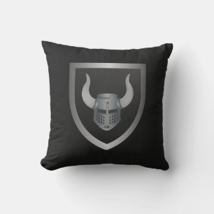 Barbarian Shield Logo – Viking Warrior Emblem Cushion
