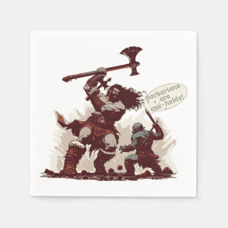 Barbarians are Axe-Holds Napkin
