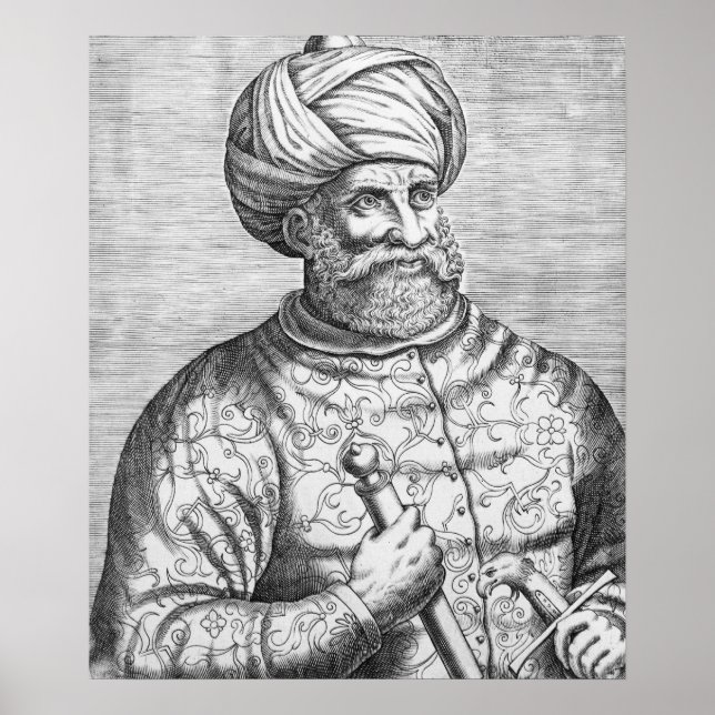 Barbarossa, illustration from Andre Thevet's Poster (Front)