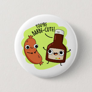 Barbe-cute Funny Barbecue Pun  6 Cm Round Badge