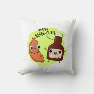 Barbe-cute Funny Barbecue Pun  Cushion