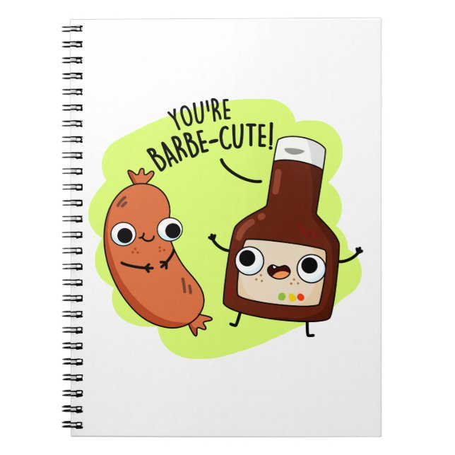 Barbe-cute Funny Barbecue Pun  Notebook (Front)