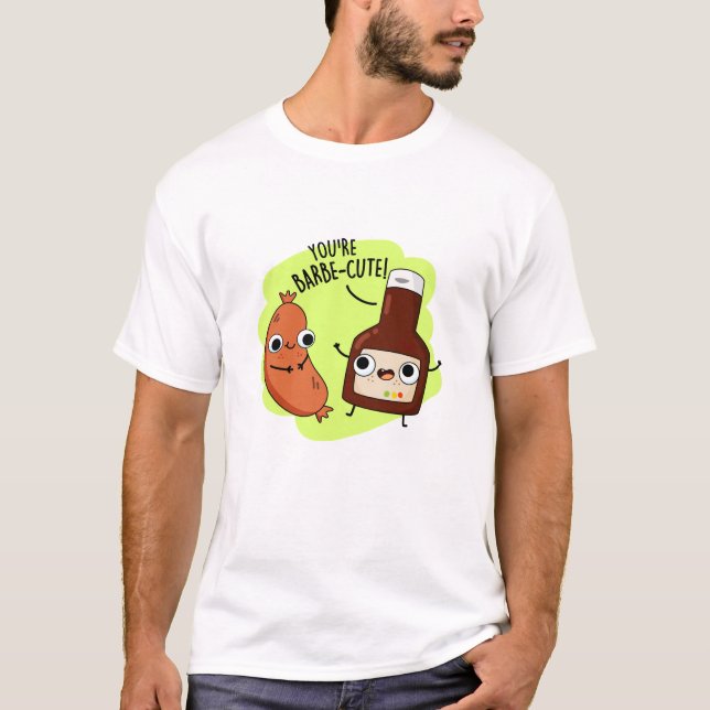 Barbe-cute Funny Barbecue Pun  T-Shirt (Front)