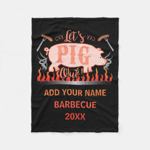 Barbecue Bbq Funny G Grill Competition Fleece Blanket
