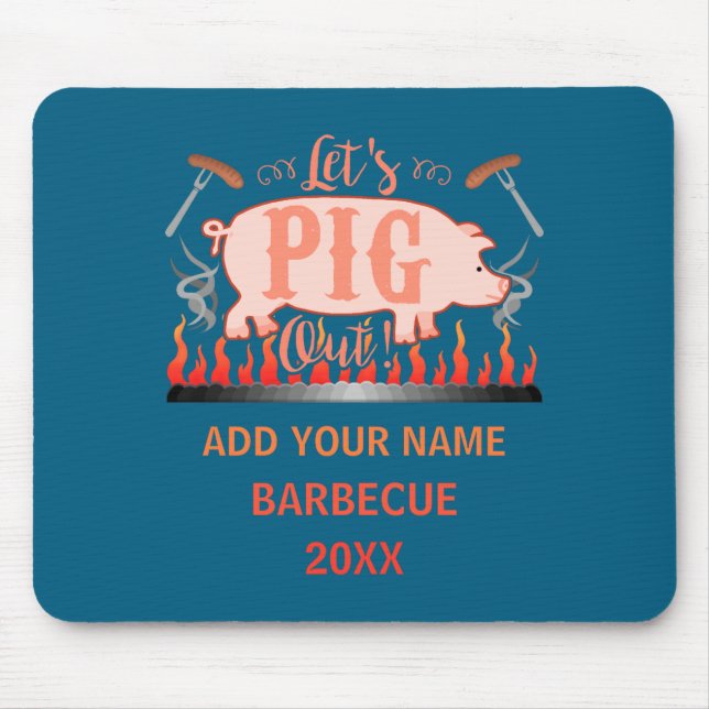 Barbecue Bbq Funny G Grill Competition  Mouse Pad (Front)