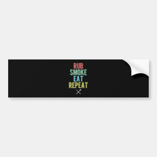 Barbecue BBQ Grill Master Grilling Meat Smoker Bumper Sticker