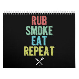 Barbecue BBQ Grill Master Grilling Meat Smoker Calendar