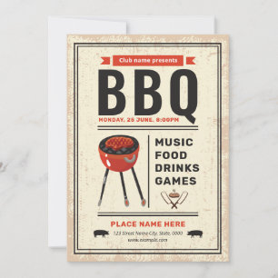 Barbecue / BBQ Party Flyer Invitation