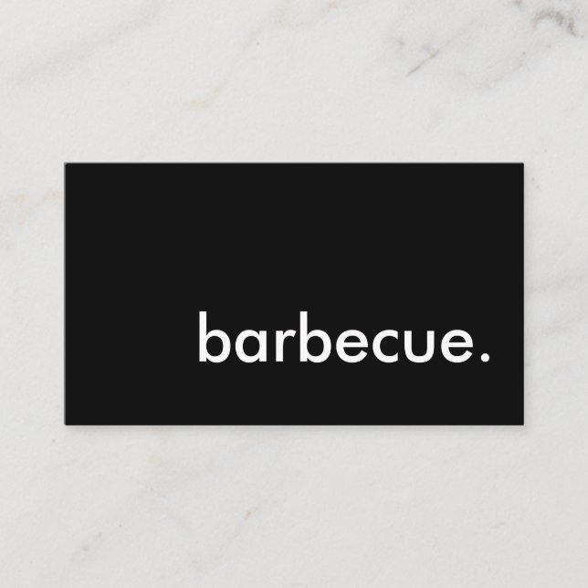 barbecue. business card (Front)