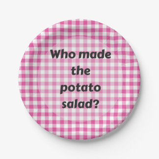 Barbecue Cookout Party Paper Plate Potato Salad