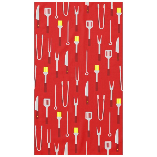 barbecue equipment summer bbq chef red tablecloth (Front)