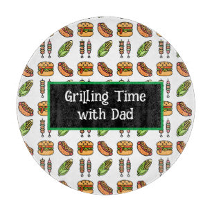 Barbecue Foods   Hamburger, Hotdog, Shish Kabob Cutting Board