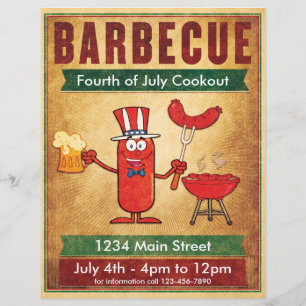 Barbecue Fourth of July Cookout Flyer