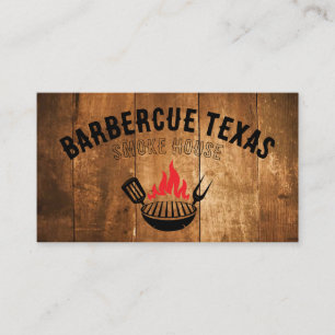 Barbecue Grill Fire Logo   Restaurant Business Card