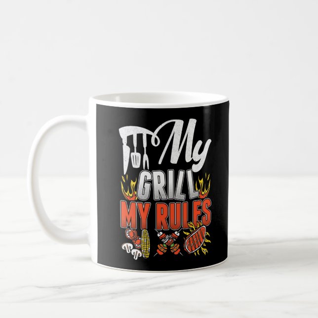 Barbecue Grill Joke Meat Lover Grilling Funny BBQ Coffee Mug (Left)