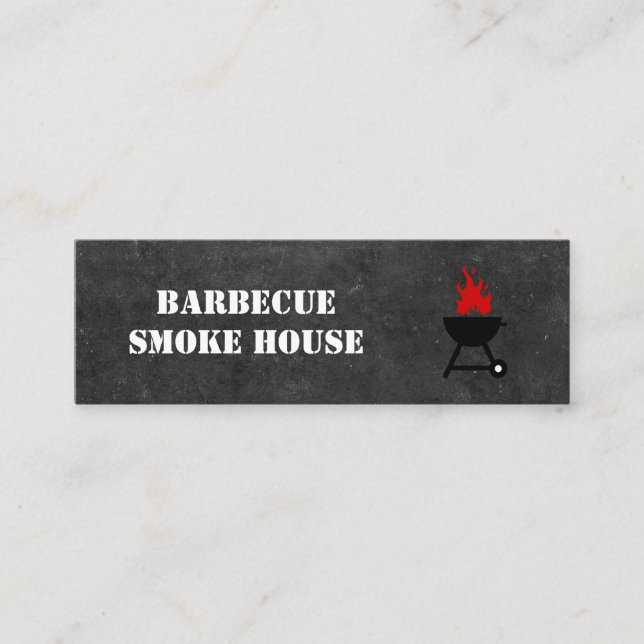 Barbecue Grill / Slate Mini Business Card (Front)