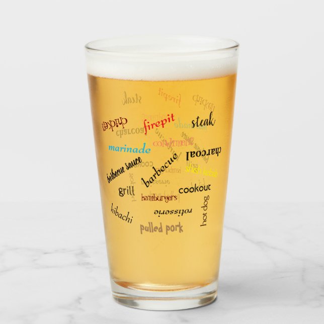 Barbecue Grilling   Glass (Front Filled)