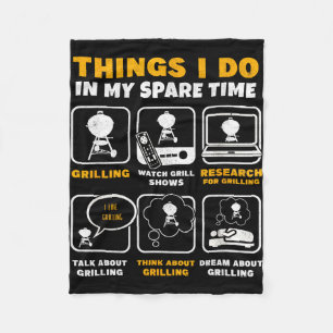 Barbecue grilling party things do in spare time fleece blanket