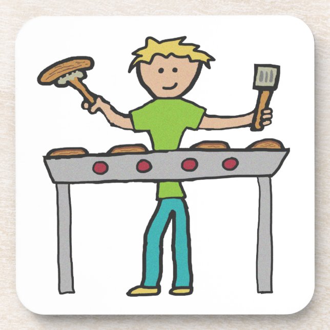 Barbecue Grillmaster BBQ Coaster (Front)