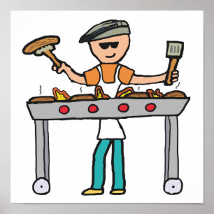 Barbecue Grillmaster BBQ Poster