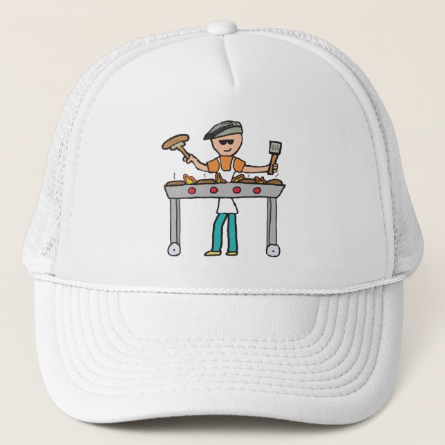 Barbecue Grillmaster BBQ Trucker Hat (Front)