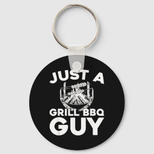 Barbecue Grillmaster - Grilling A Grill BBQ Guy Key Ring
