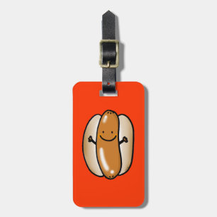 barbecue hot dog sausage luggage tag